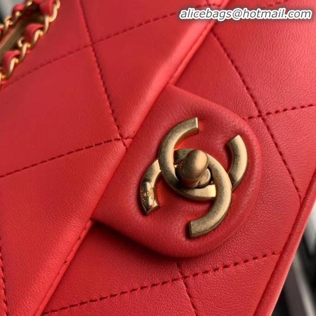 Super Quality Chanel Flap Bag Original Sheepskin Leather AS1466 red