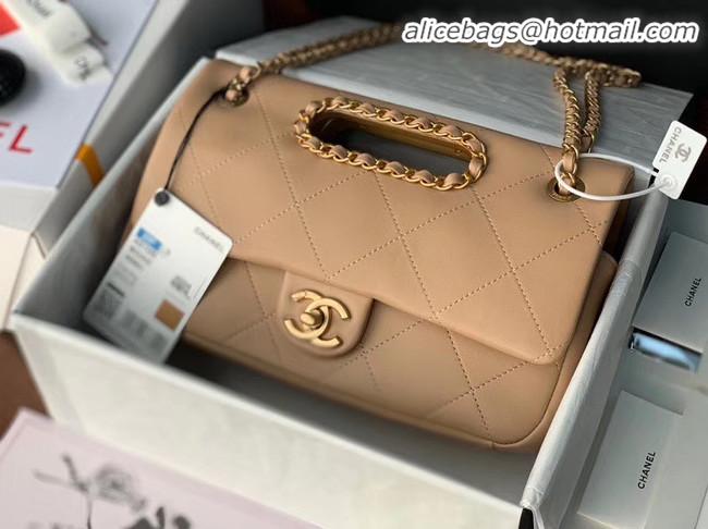 Duplicate Discount Chanel Flap Bag Original Sheepskin Leather AS1466 apricot