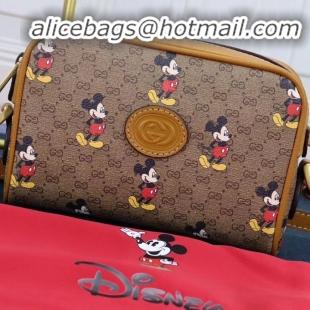 Elegant Duplicate Gucci Disney x Mickey Mouse Small Shoulder Bag 602536 Brown