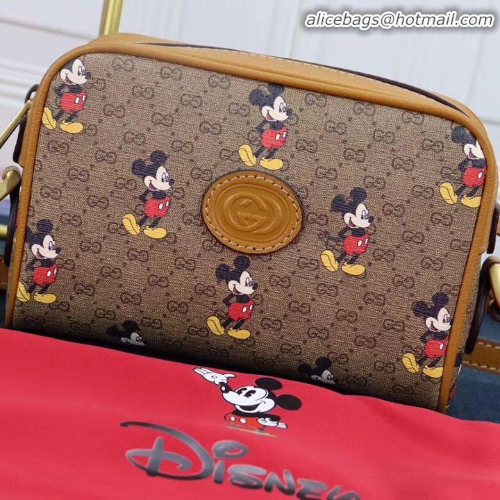 Elegant Duplicate Gucci Disney x Mickey Mouse Small Shoulder Bag 602536 Brown