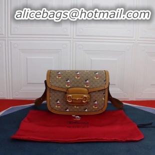 Shop Duplicate Gucci Disney x Mickey Mouse Small Shoulder Bag 602204 Brown