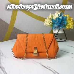 Luxury Imitation Bottega Veneta Original Leather Mini Chain Bag BV6700 Orange