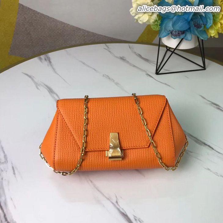 Luxury Imitation Bottega Veneta Original Leather Mini Chain Bag BV6700 Orange