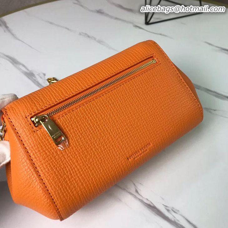 Luxury Imitation Bottega Veneta Original Leather Mini Chain Bag BV6700 Orange