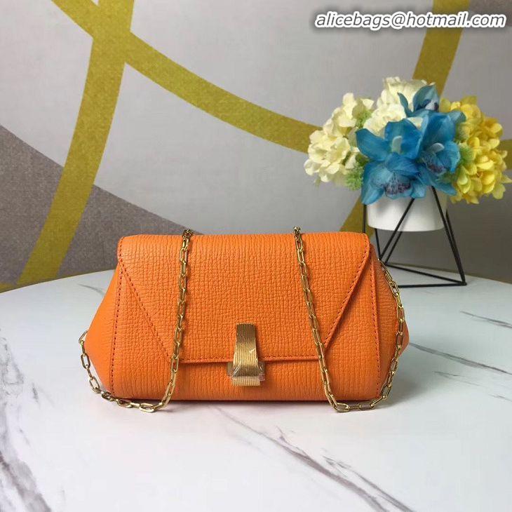 Luxury Imitation Bottega Veneta Original Leather Mini Chain Bag BV6700 Orange