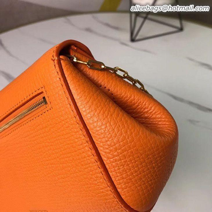 Luxury Imitation Bottega Veneta Original Leather Mini Chain Bag BV6700 Orange