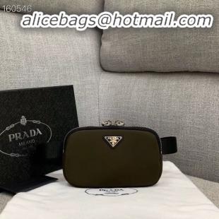 Imitation Wholesale Prada Re-Edition nylon Pocket 82033 dark brown