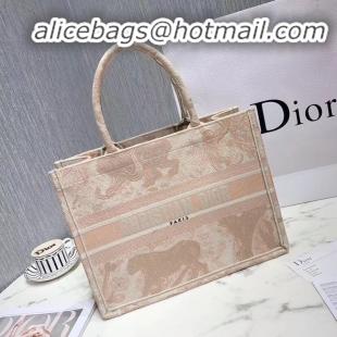 Fashion Ladies DIOR BOOK TOTE BAG IN EMBROIDERED CANVAS C1287 Beige