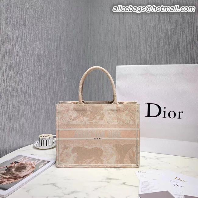 Fashion Ladies DIOR BOOK TOTE BAG IN EMBROIDERED CANVAS C1287 Beige