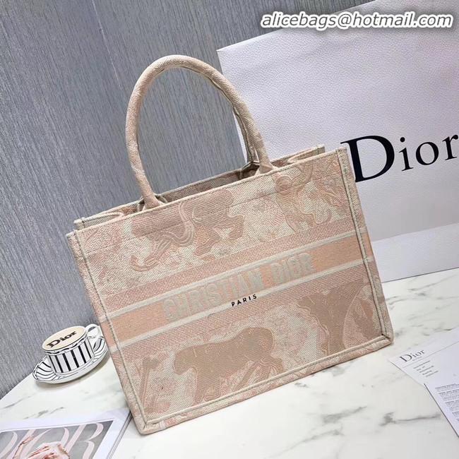 Fashion Ladies DIOR BOOK TOTE BAG IN EMBROIDERED CANVAS C1287 Beige