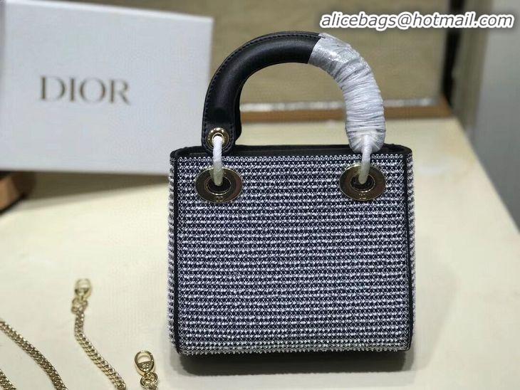 Cheap OFF LADY DIOR embroidered cattle leather AD0168-2