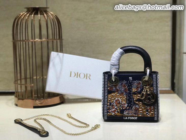 Cheap OFF LADY DIOR embroidered cattle leather AD0168-2