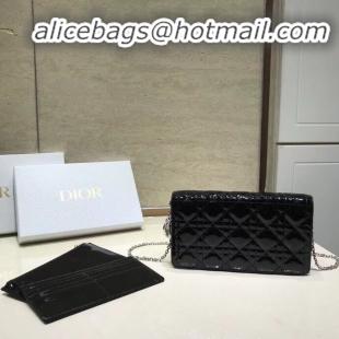 Low Cost LADY DIOR CALFSKIN WALLET C9025A black