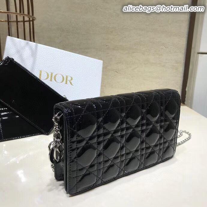 Low Cost LADY DIOR CALFSKIN WALLET C9025A black