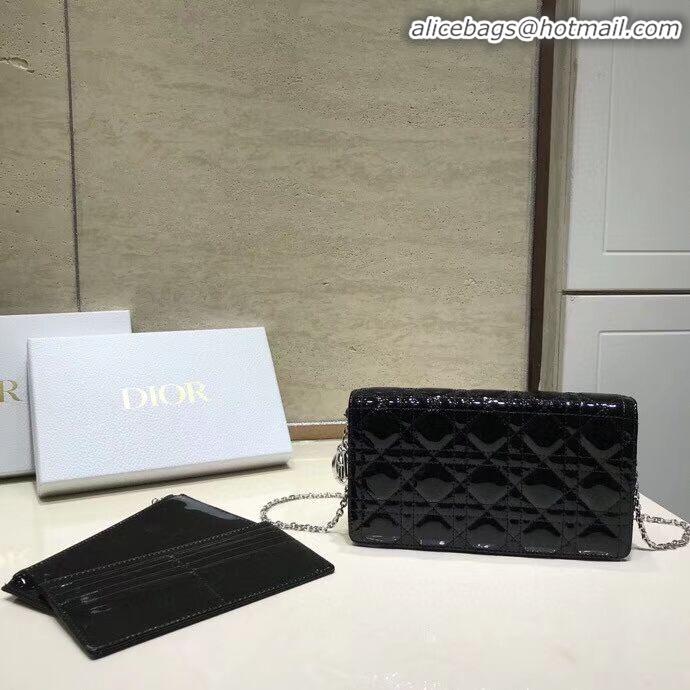 Low Cost LADY DIOR CALFSKIN WALLET C9025A black