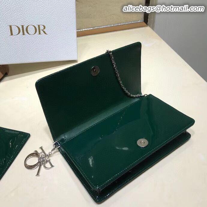 Top Quality Classic LADY DIOR CALFSKIN WALLET C9025A green