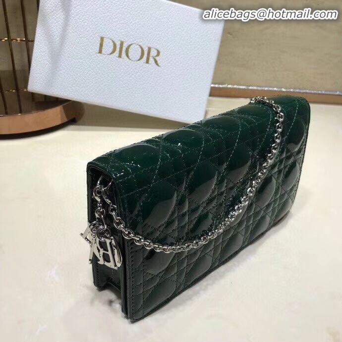 Top Quality Classic LADY DIOR CALFSKIN WALLET C9025A green