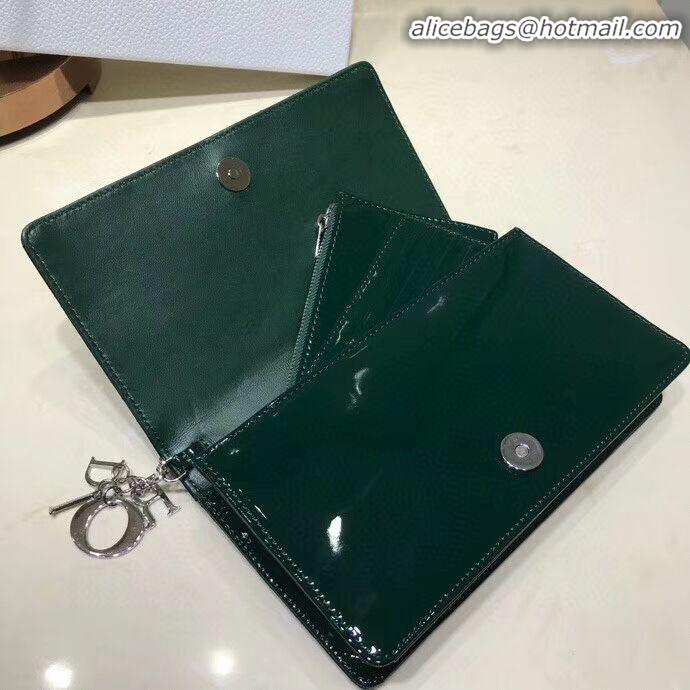 Top Quality Classic LADY DIOR CALFSKIN WALLET C9025A green