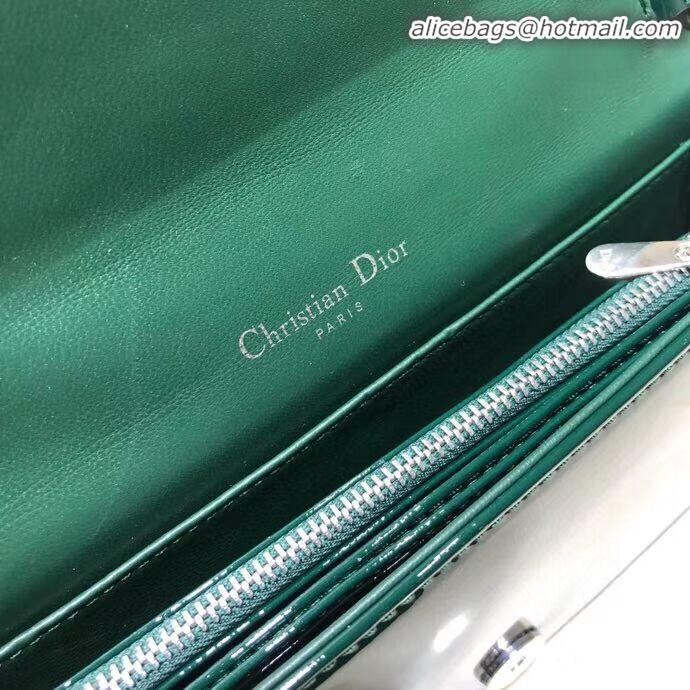 Top Quality Classic LADY DIOR CALFSKIN WALLET C9025A green