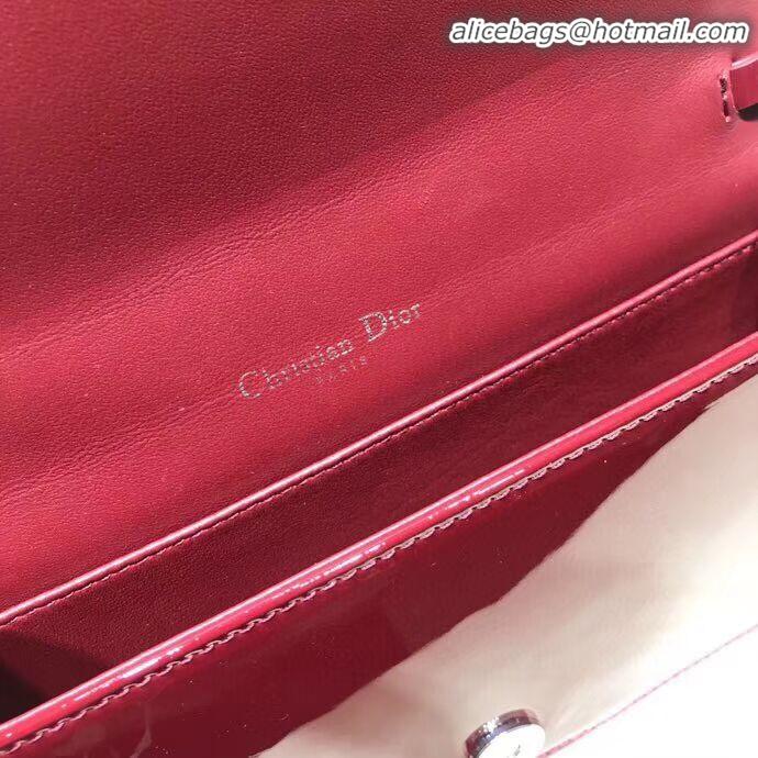 Imitation Wholesale LADY DIOR CALFSKIN WALLET C9025A Burgundy