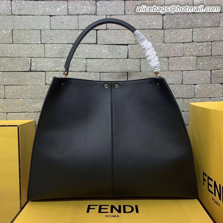 Discount Fendi Original Leather PEEKABOO Bag 3655 Black