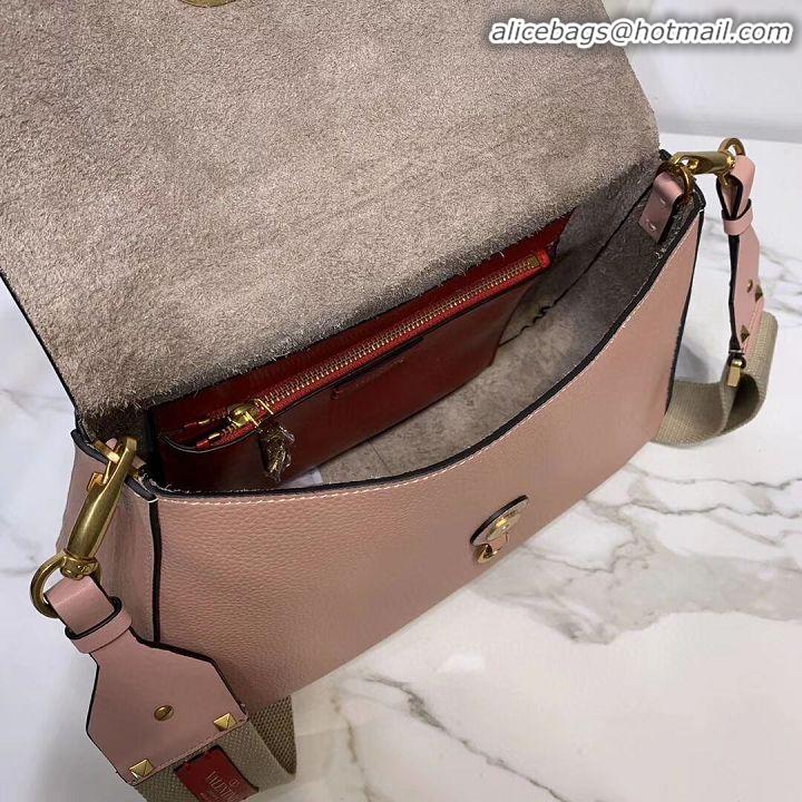 New Design VALENTINO Origianl leather shoulder bag V0888 pink