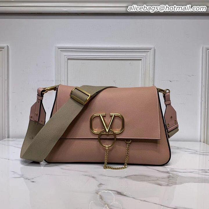 New Design VALENTINO Origianl leather shoulder bag V0888 pink