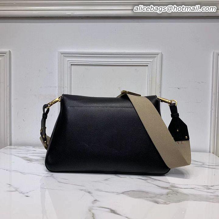 Market Sells VALENTINO Origianl leather shoulder bag V0888 black