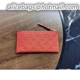 Unique Luxury Louis Vuitton Original Monogram Empreinte Wallet M68712 red