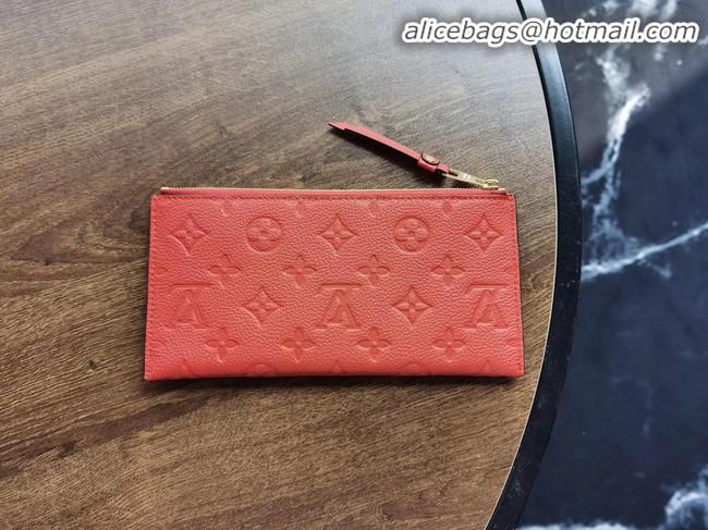 Unique Luxury Louis Vuitton Original Monogram Empreinte Wallet M68712 red