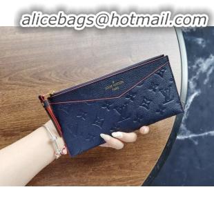 Best Cheapest Louis Vuitton Original Monogram Empreinte Wallet M68712 Navy Blue