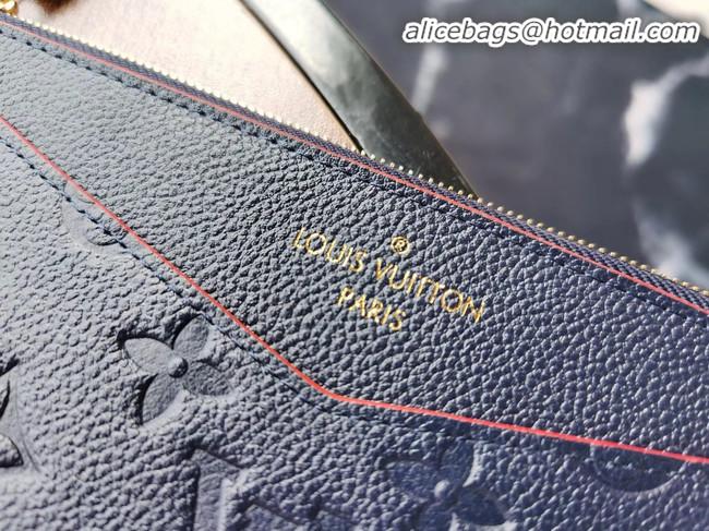 Best Cheapest Louis Vuitton Original Monogram Empreinte Wallet M68712 Navy Blue