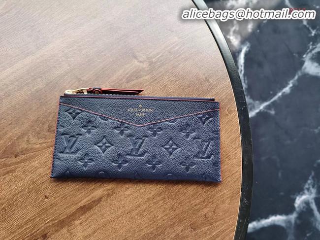 Best Cheapest Louis Vuitton Original Monogram Empreinte Wallet M68712 Navy Blue