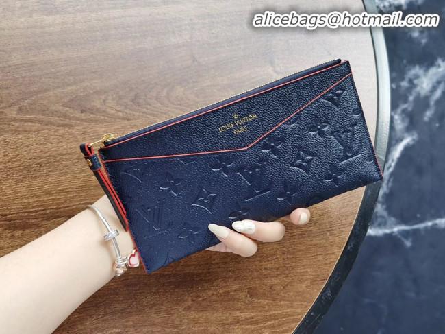 Best Cheapest Louis Vuitton Original Monogram Empreinte Wallet M68712 Navy Blue