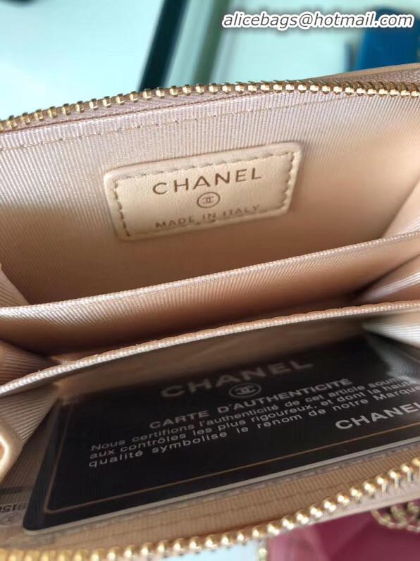 Imitation Cheapest Chanel 19 Zip Wallet AP0949 pink