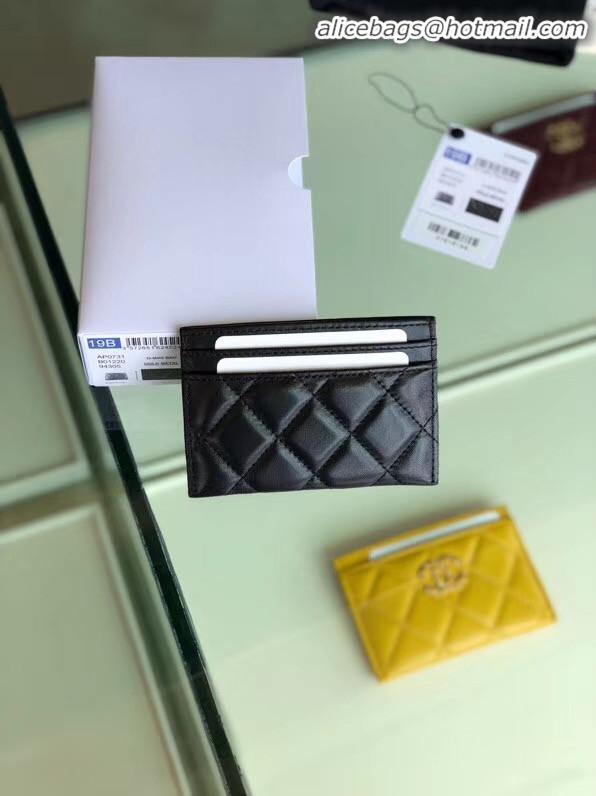 New Style Chanel 19 Card sleeve AP0731 black