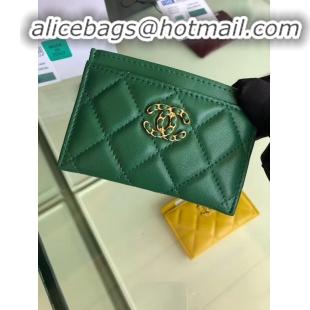 Top Quality Discount Chanel 19 Card sleeve AP0731 green