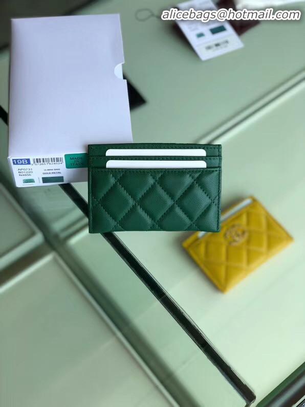 Top Quality Discount Chanel 19 Card sleeve AP0731 green