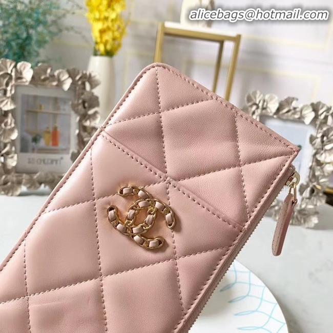 Fashion Ladies CHANEL 19 Mobile phone case Card Holder AP1182 pink