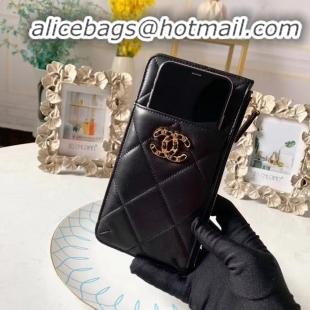 Imitation Wholesale CHANEL 19 Mobile phone case Card Holder AP1182 black