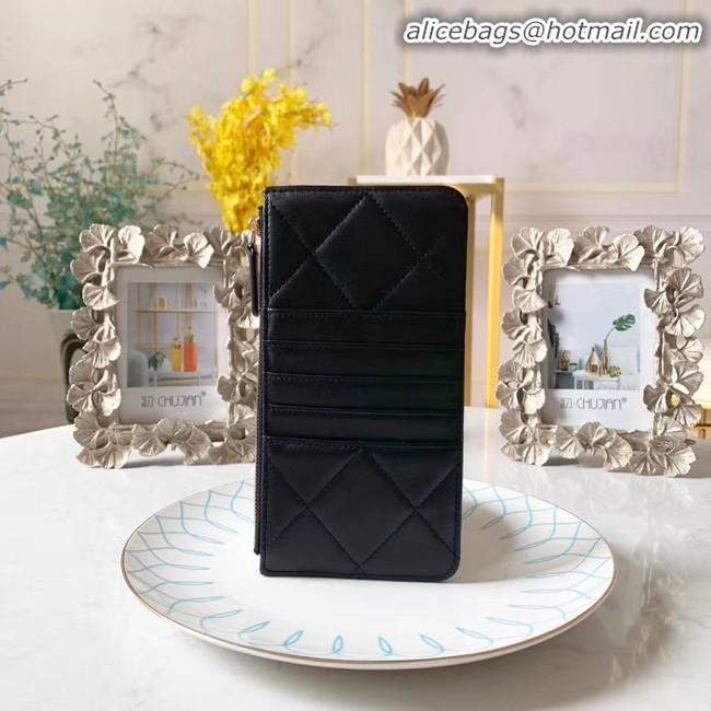 Imitation Wholesale CHANEL 19 Mobile phone case Card Holder AP1182 black