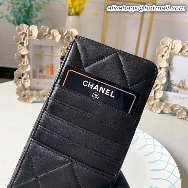 Imitation Wholesale CHANEL 19 Mobile phone case Card Holder AP1182 black