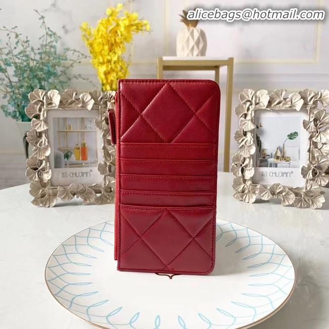 Latest Style CHANEL 19 Mobile phone case Card Holder AP1182 red