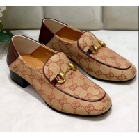 Good Quality GG Velvet Horsebit Loafer G90244 Beige