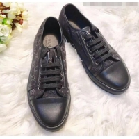 Purchase Gucci GG Canvas and Calfskin Low-top Sneakers G01045 Black