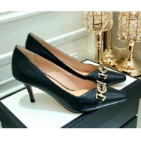 Good Taste Gucci Zumi G Horsebit Mid-heel Leather Pump 596860 Black