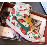 Low Price Gucci x Nike Strawberry Print Sneakers G21130