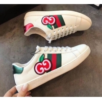 Perfect Gucci Ace Sneakers with GG Apple G22601 White 2020