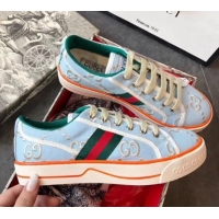 Crafted Gucci Disney GG Embroidered Sneakers  G23104 Bright Blue 2020