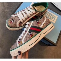 Classic Hot Crafted Gucci Disney GG Mickey Sneakers G23104 Coffee 2020